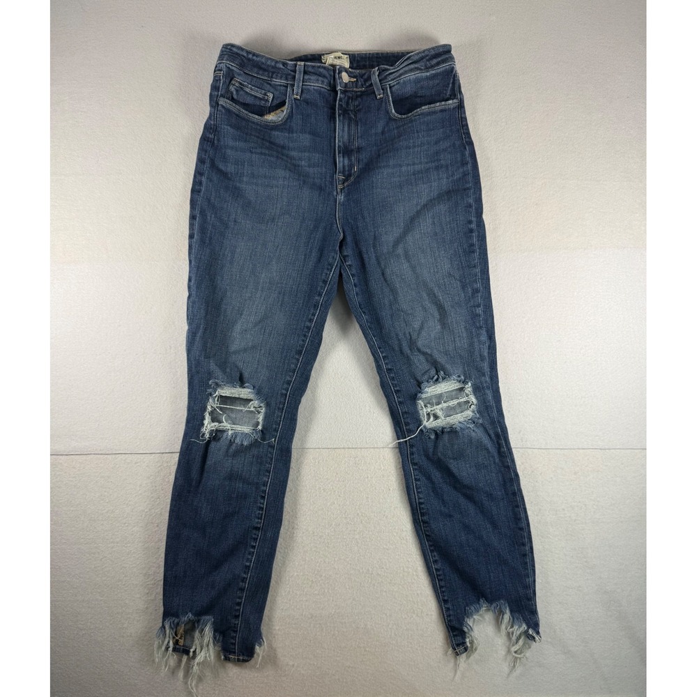 L'AGENCE High Line High Rise Skinny Jeans Encina Distressed Step Hem Size 31